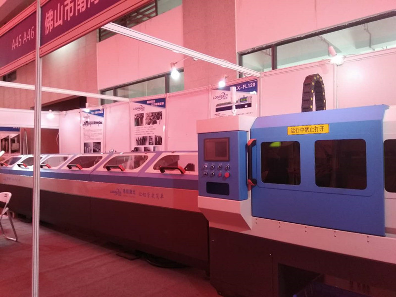 Longxin Machinery LX-FL120 Lazer Boru Kesme Makinesi, 10. Çin (Shuikou) Sıhhi Fuar Fuarında